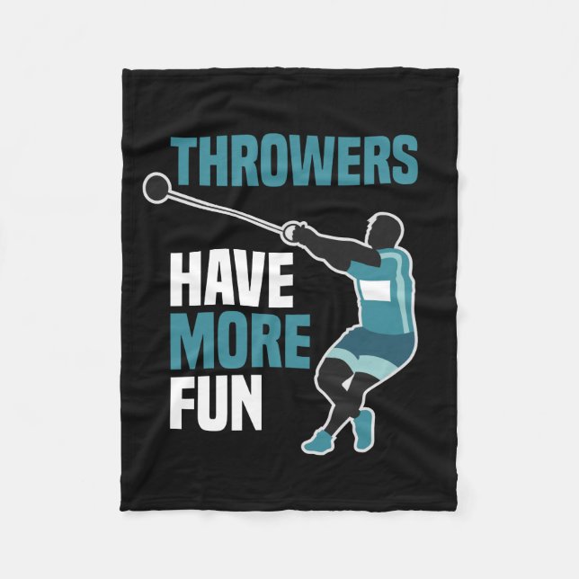 Track And Field Hammer Throw Sport Gift Fleece Blanket (Front)