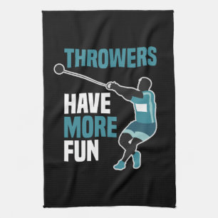 Track And Field Hammer Throw Sport Gift Tea Towel
