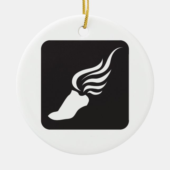 Track and Field Icon Ceramic Ornament (Front)
