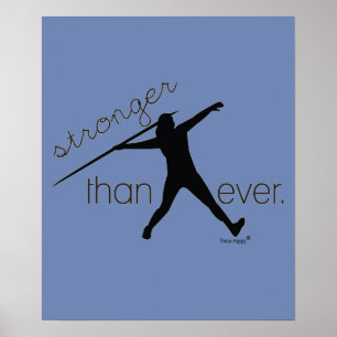 Track and Field Javelin Thrower Poster Gift