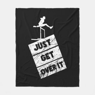 Track and Field - Just Get Over It Fleece Blanket