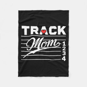 Track and field mom athlete runner mothers day fleece blanket