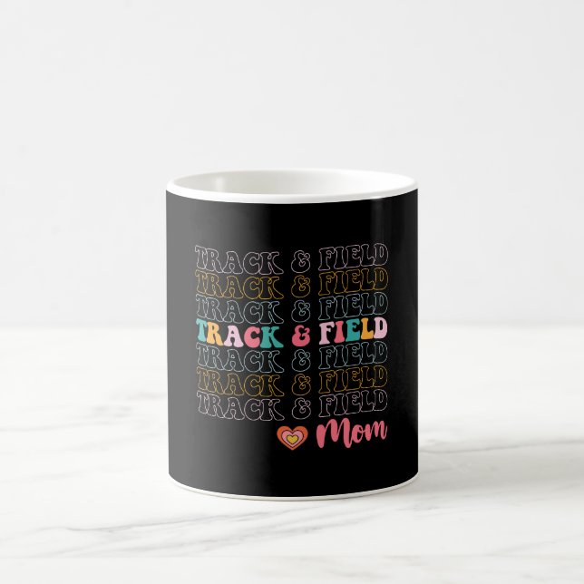 Track And Field Mum Groovy Running Mother’s Day Coffee Mug (Center)