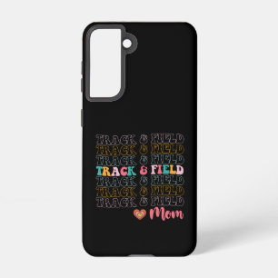 Track And Field Mum Groovy Running Mother’s Day Samsung Galaxy Case