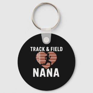 Track And Field Nana Grandma Proud Athlete Mothers Key Ring