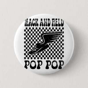 Track And Field Pop Pop Mothers Day 6 Cm Round Badge