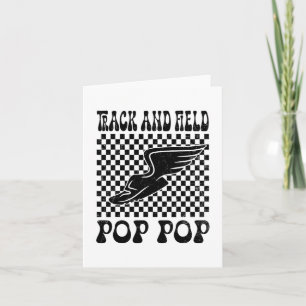 Track And Field Pop Pop Mothers Day  Card
