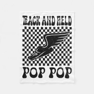 Track And Field Pop Pop Mothers Day Fleece Blanket