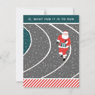 Track and Field Running Christmas Cards