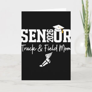 Track And Field Senior Mum Cl Of 2026 Graduation 2 Card