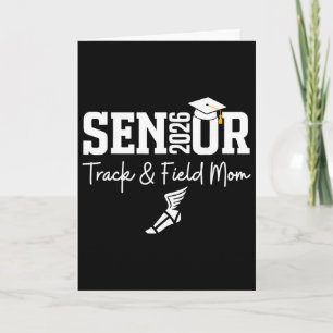 Track And Field Senior Mum Cl Of 2026 Graduation 2 Card