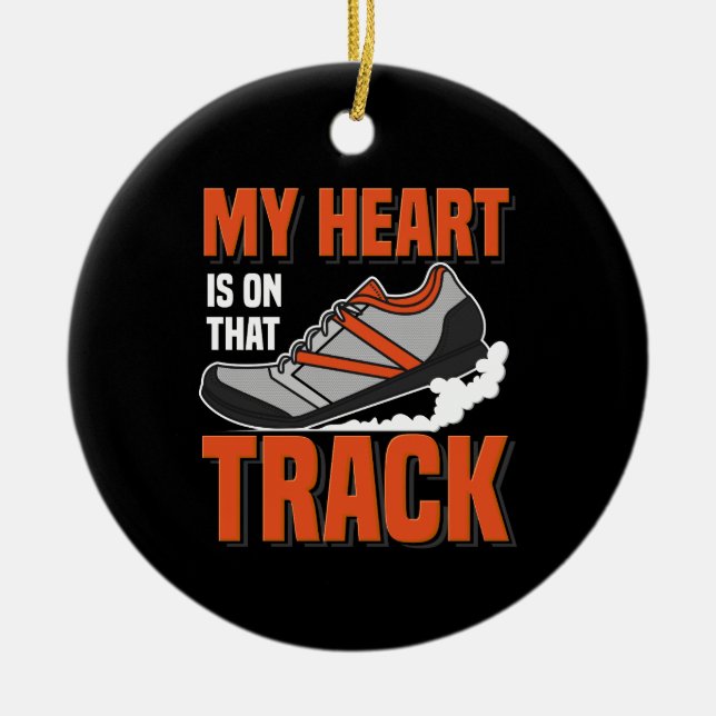 Track And Field Sport Athletics Ceramic Ornament (Front)