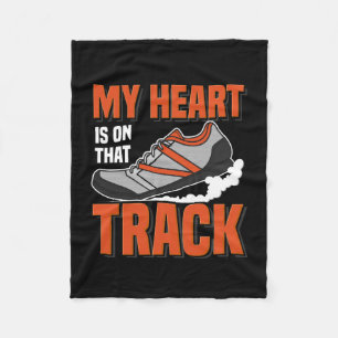 Track And Field Sport Athletics Fleece Blanket