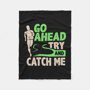 Track And Field - Try And Catch Me Fleece Blanket
