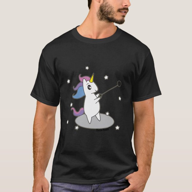 Track And Field Unicorn Hammer Thrower T-Shirt (Front)
