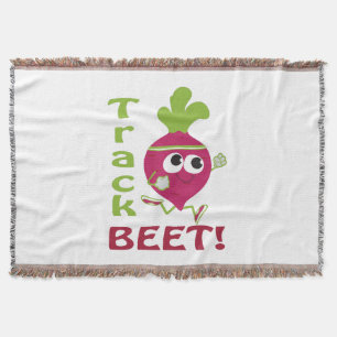 Track Beet Throw Blanket