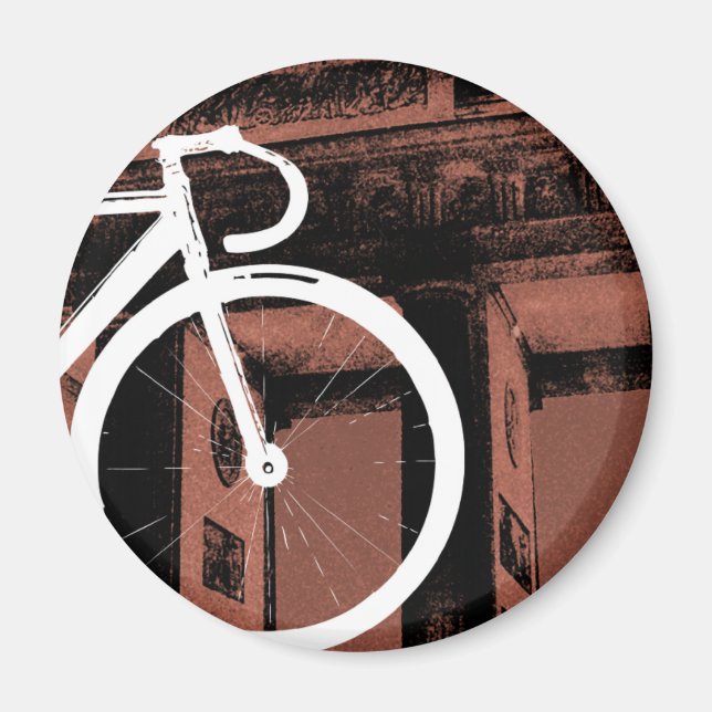 Track Bike Berlin Bronze Magnet (Front)