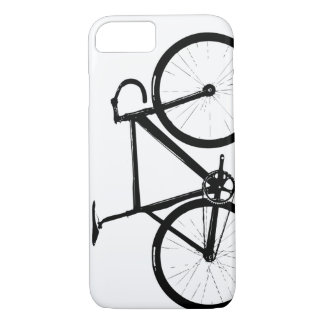Track Bike - black on white iPhone 8/7 Case