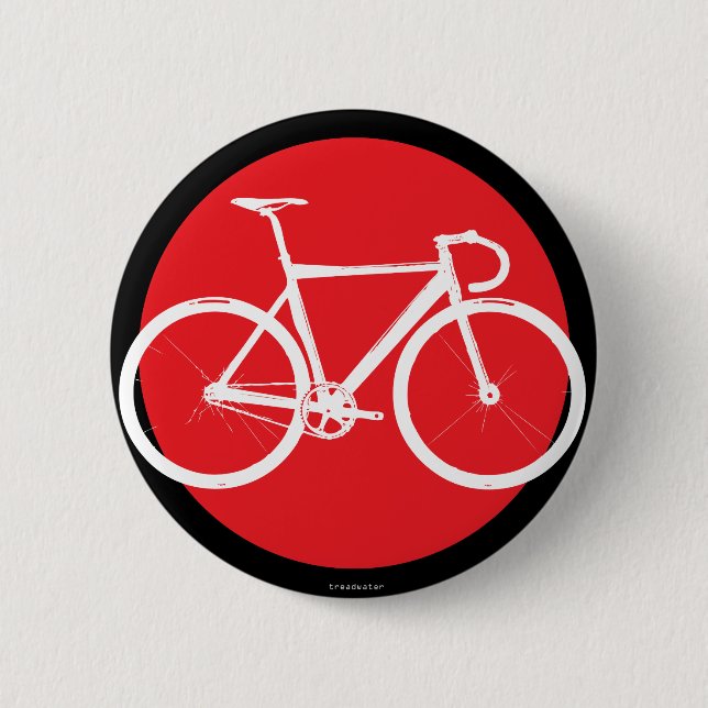 Track Bike - Red Dot 6 Cm Round Badge (Front)