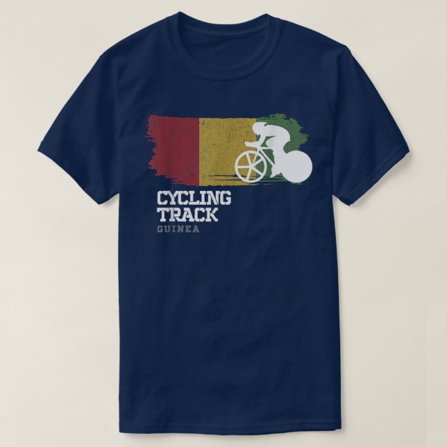 Track Cycling Guinea Road Bike Racing Speed Cyclis T-Shirt (Design Front)
