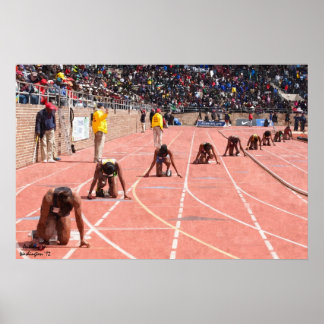 Track & Field Oil Painting Poster