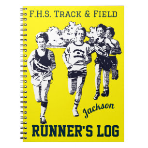 Track & Field Runner's Log Personalized Notebook
