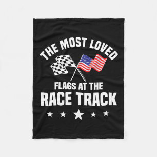Track Racing Automobile Race American Independence Fleece Blanket