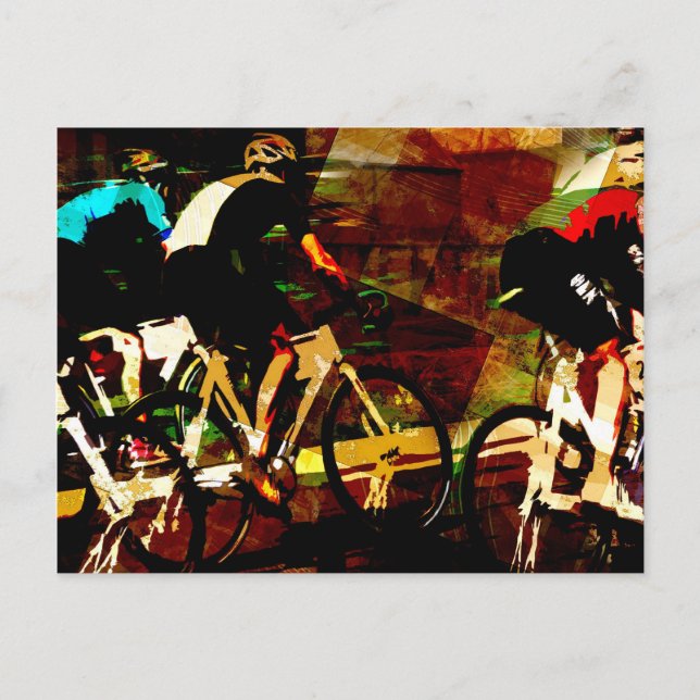 Track Racing Postcard (Front)