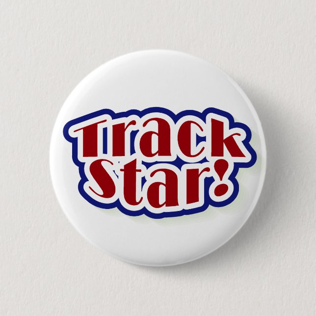 Track Star 6 Cm Round Badge (Front)