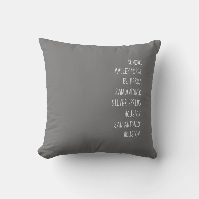 Track your life's journey! Personalised Cushion (Front)