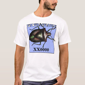 Trackable travel bug shirt