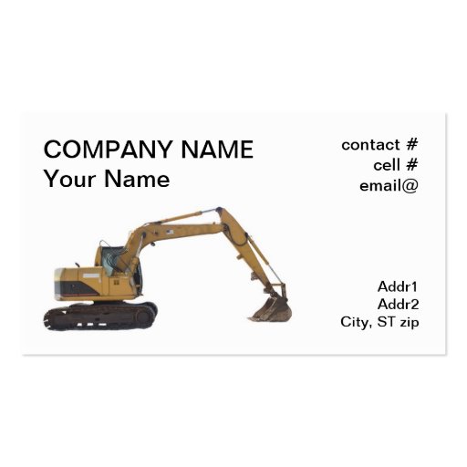 345+ Excavation Business Cards and Excavation Business Card Templates ...