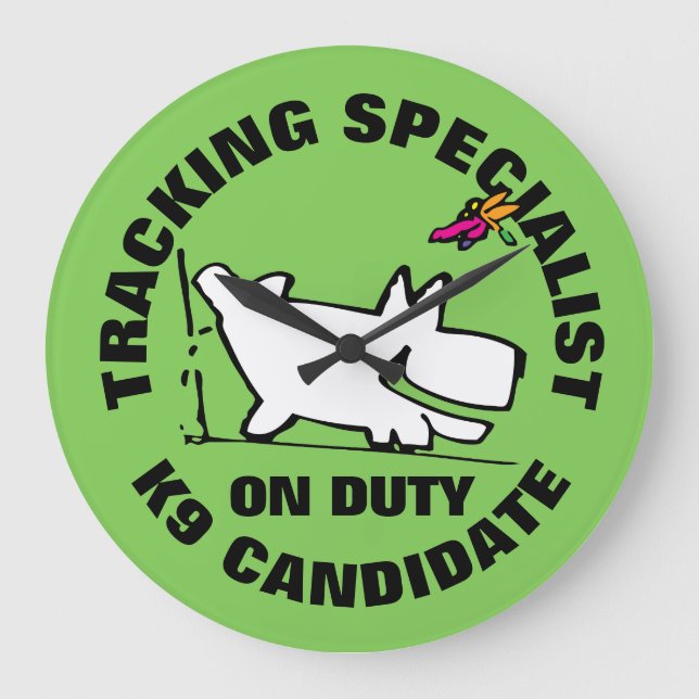 TrACKING SPECIALIST Large Clock (Front)