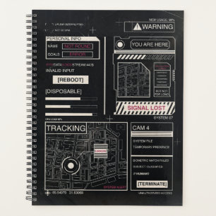 Tracking - Techno-Brutalist Streetwear Design Planner