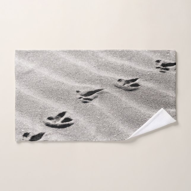 Tracks in the Sand Nature Photo Hand Towel (Hand Towel)