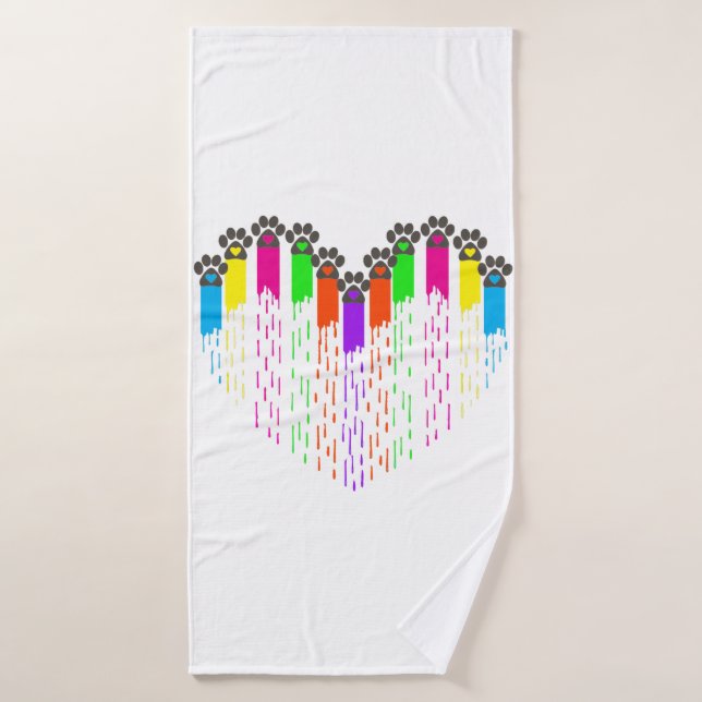 Tracks Of My Heart Bath Towel (Bath Towel)