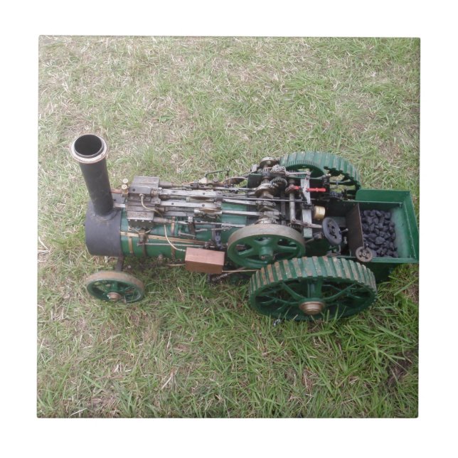 Traction Engine Model Ceramic Tile (Front)