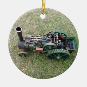Traction Engine Model Ceramic Tree Decoration