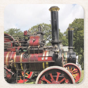 TRACTION ENGINES SQUARE PAPER COASTER