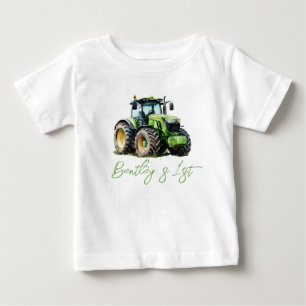 Tractor 1st Birthday Party Fun Farm  Baby T-Shirt
