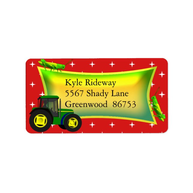 Tractor Address Label (Front)