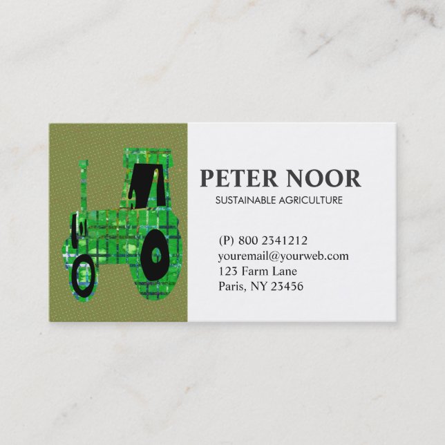 Tractor Agriculture Business Card (Front)