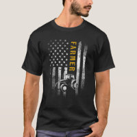 Tractor American USA Flag Funny Farmer Rancher Gif
