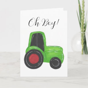 Tractor Baby Boy Congratulations Card