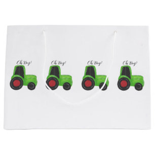 Tractor Baby Boy Large Gift Bag