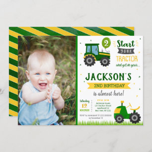 Tractor Barnyard Birthday Party Invitation
