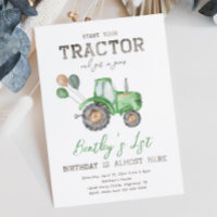Tractor Birthday Invitation | Tractor Invitation