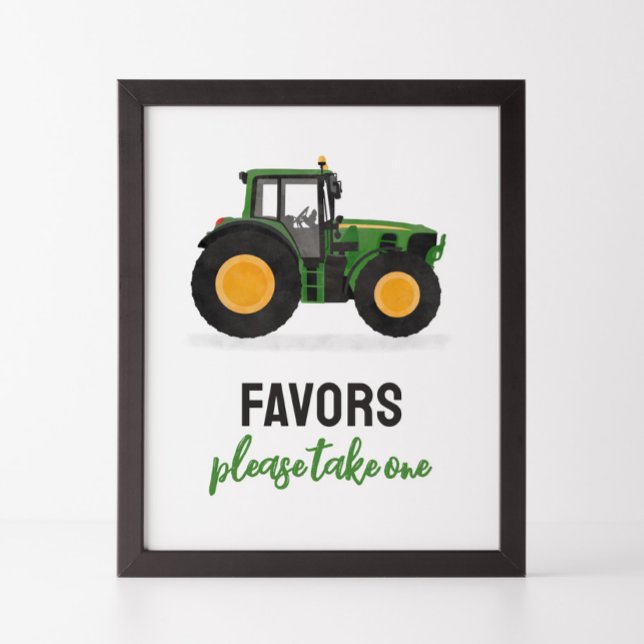 Tractor Birthday Party Favours Sign (Creator Uploaded)