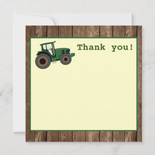 Tractor Birthday Thank You, Farm Birthday You Card
