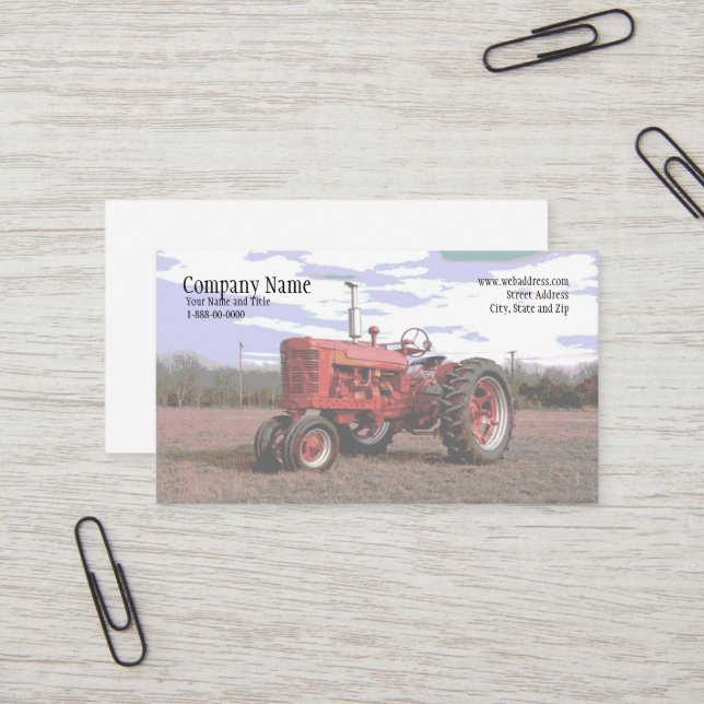 Tractor Business Card (Front/Back In Situ)